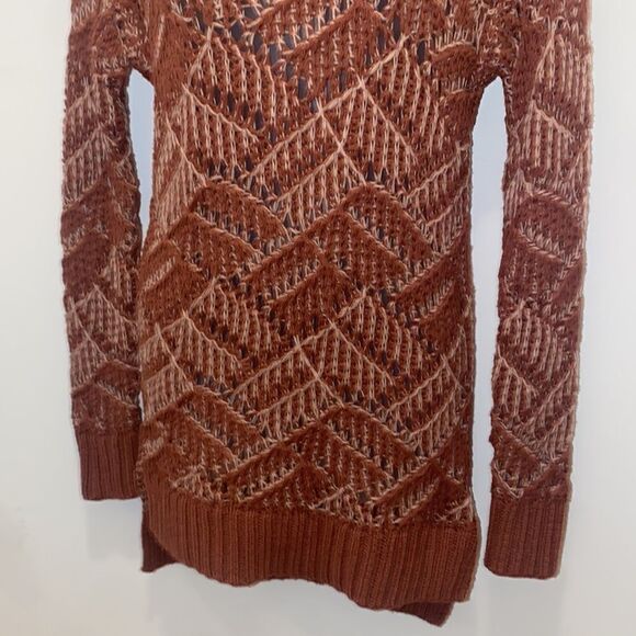 Universal Thread Open Stitch Tunic Sweater Burnt Orange XS NWT - Picture 4 of 7